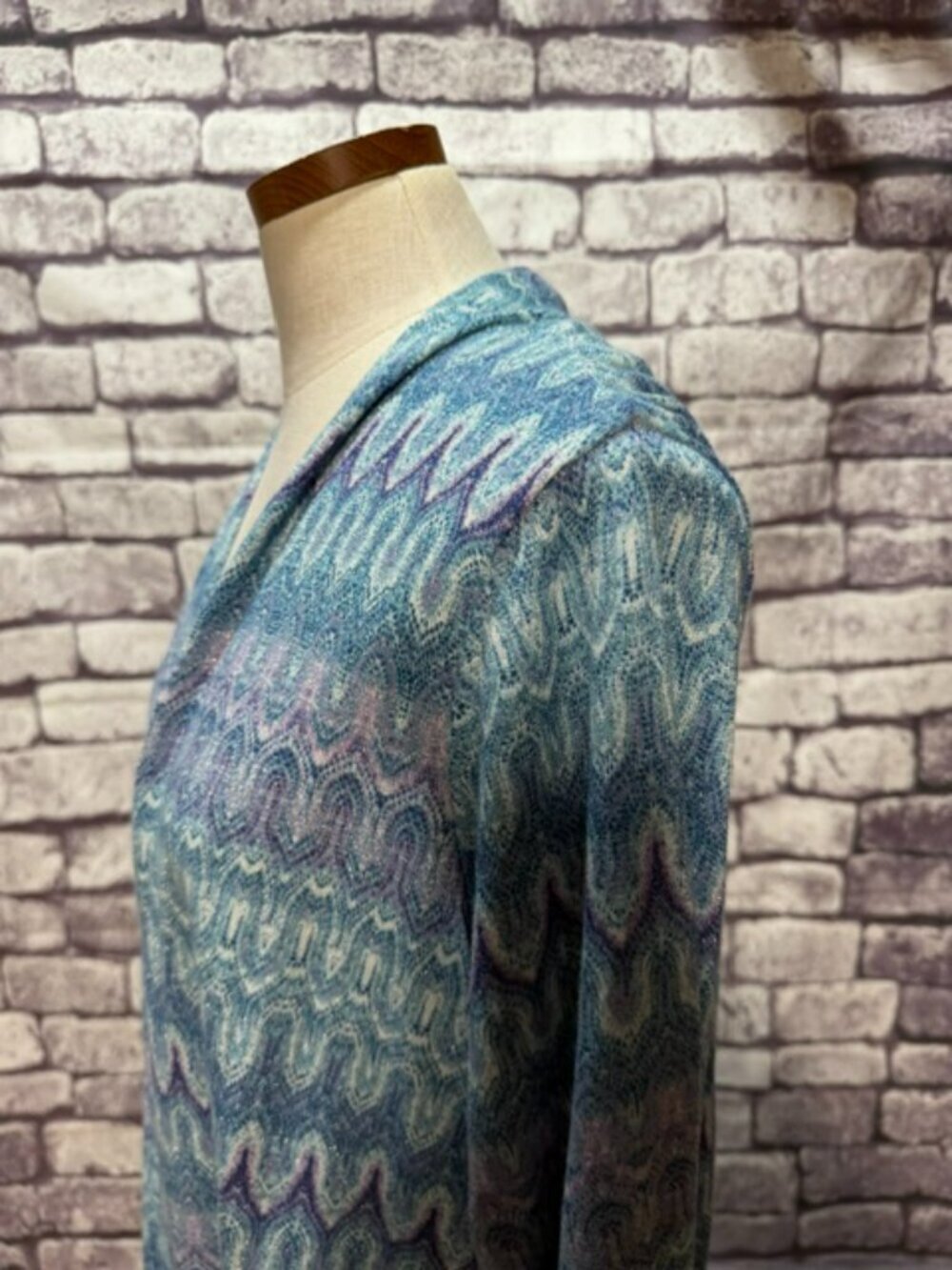 Chico's Purple & Blue No Close Cardigan Sweater Size XL - Picture 4 of 9